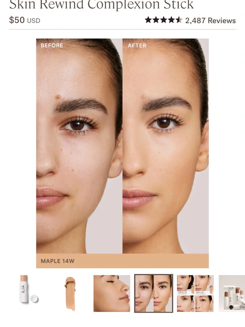 ILIA Skin Rewind Complexion Stick - Maple 14W
